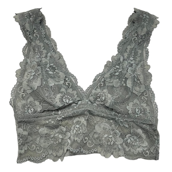 H&M lace bra top Green US Size 2 - Picture 1 of 7